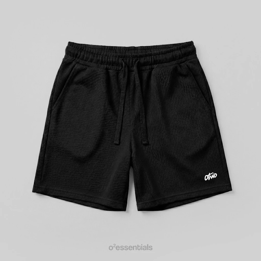 Block Shorts – Short Pants Unisex Premium Twill Black Front