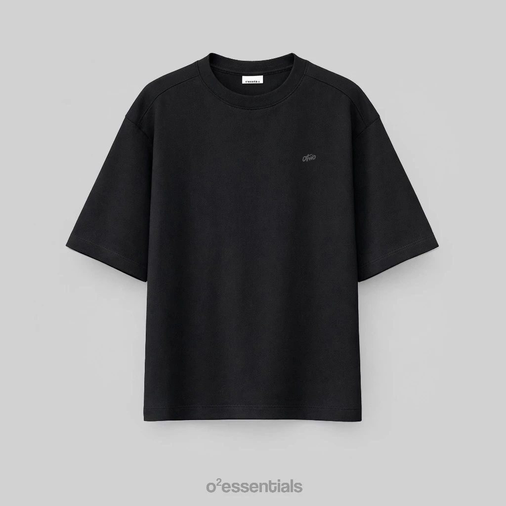 Flow Shirt – Oversize Unisex COOLBREEZE Premium Smooth Black Front