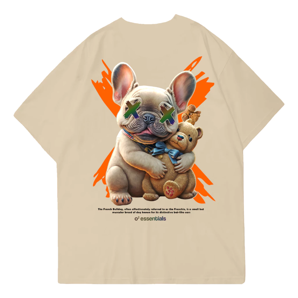 Oversized T-Shirt – Frenchie Doll Cream Back