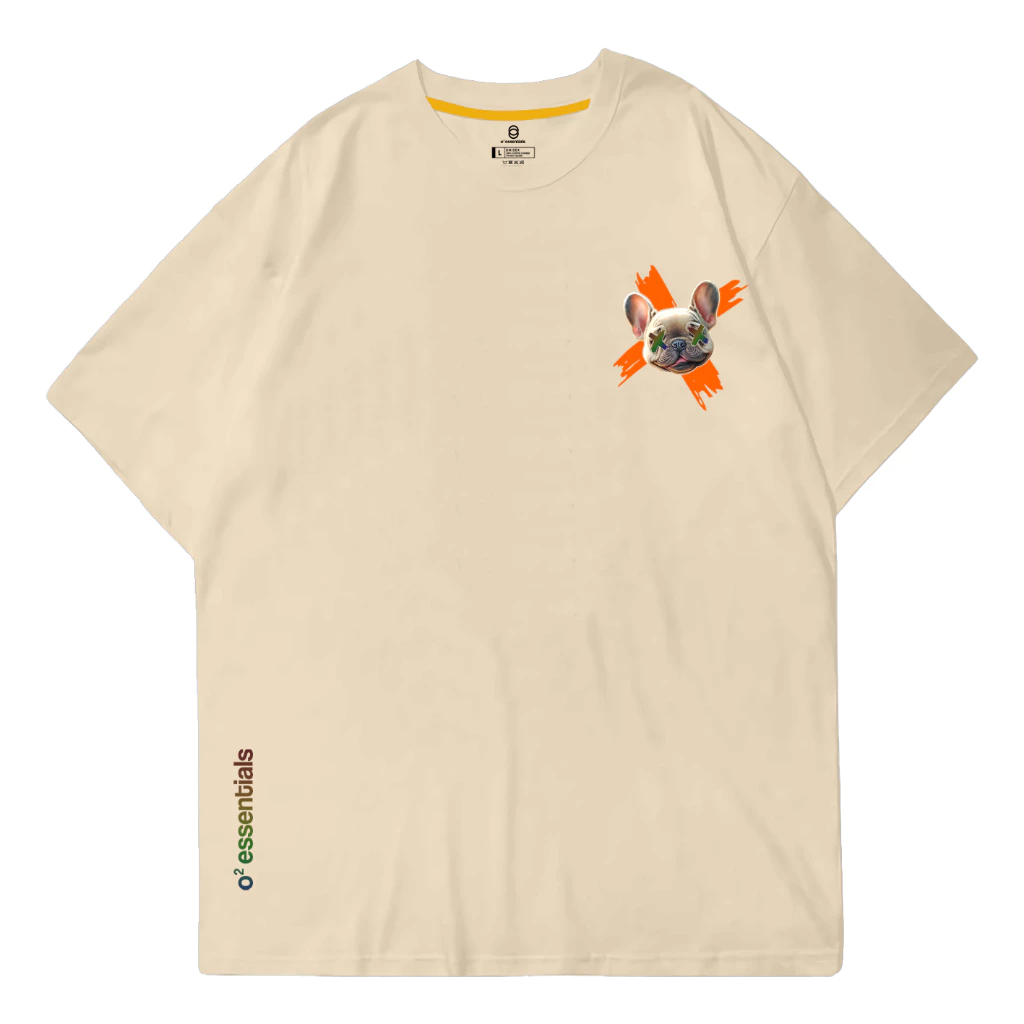 Oversized T-Shirt – Frenchie Doll Cream Front