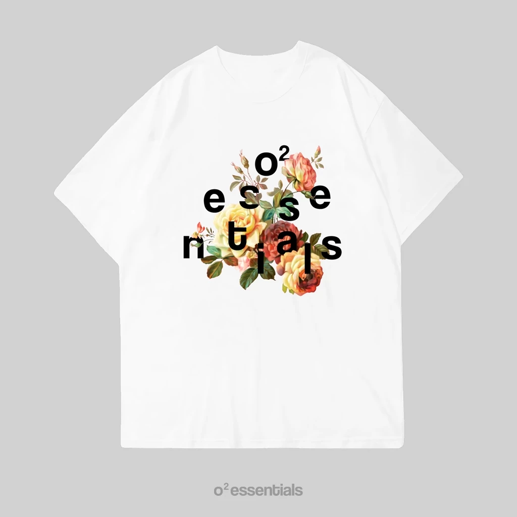 Oversized T-Shirt – Flower Essentials White Front