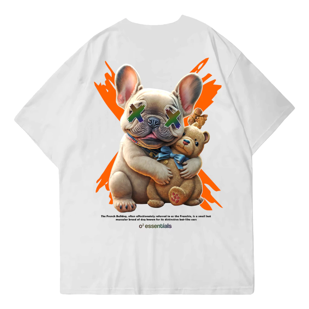 Oversized T-Shirt – Frenchie Doll White Back