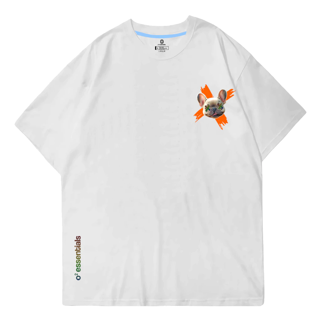 Oversized T-Shirt – Frenchie Doll White Front