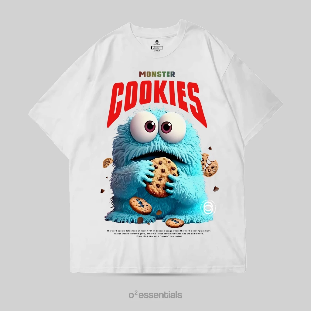 Oversized T-Shirt – Monster Cookies White Front