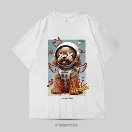 Oversized T-Shirt – Unstopoodle White Front